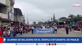 Alarma de balacera en el desfile estudiantil de Pasaje [upl. by Frantz740]