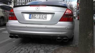 Mercedes E 55 AMG wEisenmann exhaust Startup amp Loud Acceleration [upl. by Samaria]