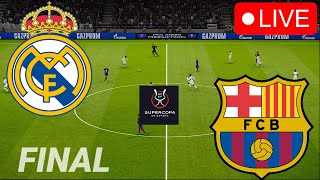 🔴Real Madrid vs Barcelona LIVE  Final Supercopa de Espana 2024 Full match highlights [upl. by Jarus]