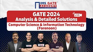 GATE 2024 Analysis amp Detailed Solutions  Computer Science amp Information Technology Forenoon Session [upl. by Fabrin]