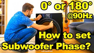 How to TEST and SET the correct SUBWOOFER PHASE  0 or 180 degree 90Hz [upl. by Anigroeg]