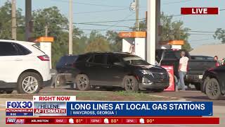 Long lines at Waycross gas stations as community recovers from Hurricane Helene  Action News Jax [upl. by Arada]