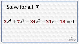 A Nonpalindromic Quartic Equation [upl. by Lohcin]