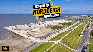 EBike Tour from Norden to Norddeich National Park OstFriesland Germany 4K HDR [upl. by Larochelle]