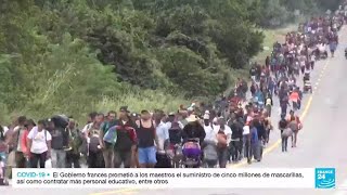 Primera caravana migrante de 2022 partió hacia Estados Unidos [upl. by Nylisoj]