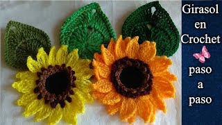 GIRASOL en crochet PASO A PASO [upl. by Ahslek]