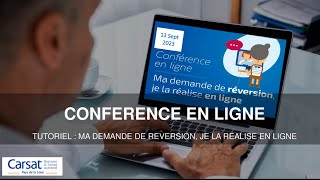 Conférence en ligne  Retraite de réversion  Je la demande en ligne [upl. by Anastasio130]