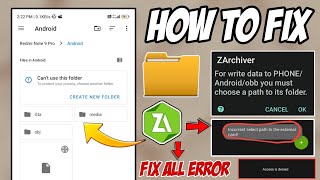 zarchiver this folder has an android access restriction how to fix zarchiver cant use this folder [upl. by Anitselec]