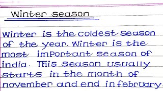 Essay on winter season learn essay about winter season in English winter season essay [upl. by Lenrow]