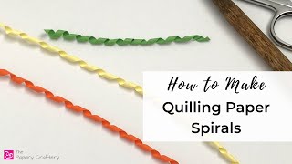 How to Make Quilling Paper Spirals [upl. by Jdavie]