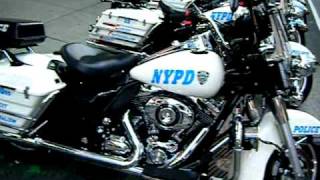 Ten NYPD Motorcycles all lined up [upl. by Ennaus]