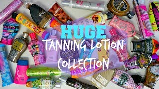 HUGE Tanning Lotion Collection😮🏝 [upl. by Aikan786]