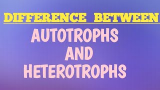 Difference between Autotrophs and Heterotrophs sciencedifferences [upl. by Aremmat]