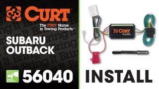 Trailer Wiring Install CURT 56040 on 2011 Subaru Outback [upl. by Jb405]