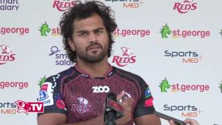 Reds fullback Karmichael Hunt ahead of Round 16 Super Rugby matches [upl. by Waldos]