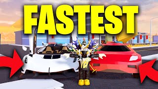 Top 10 FASTEST Vehicles in Roblox Jailbreak 2024 [upl. by Leler]