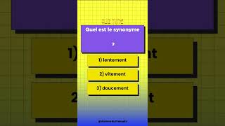 quotQuiz De Vocabulaire Français  Les Synonymesquot [upl. by Anairuy]