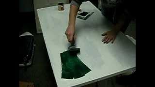 Painting a Laminated Countertop or Cabinet  2 Coats Durable Oil Base [upl. by Heddie]