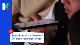 Spraakbericht of smsen Dit doen jullie het liefst [upl. by Ted]