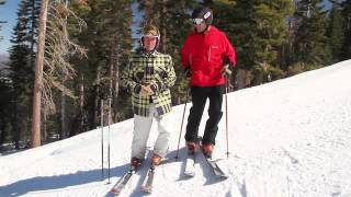 Martis Camp Ski Report  How to carve turns in spring conditions [upl. by Hayimas407]