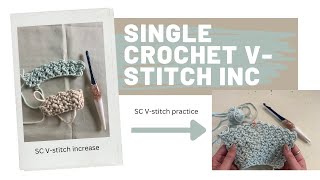 Single Crochet V stitch increase [upl. by Liscomb]