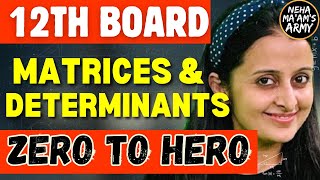 12th BOARDS MATRICES amp DETERMINANTS  CBSE BOARDS MATH  NEHA AGRAWAL cbse cbseboard nehaagrawal [upl. by Holds640]