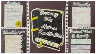 Framing The Indian Constitution HISTORY PROJECT CLASS 12 [upl. by Alletse]