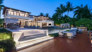 55000000 Magnificent mansion in Miami with the most breathtaking wide open Biscayne Bay views [upl. by Annaeg]