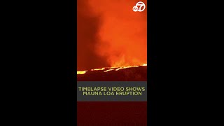 Timelapse captures dual eruption of Mauna Loa and Kilauea volcanoes in Hawaii [upl. by Burrell430]