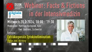 Webinar DGIINÖGIAIN Facts amp Fictions quotExtrakorporale Zytokineliminationquot [upl. by Mary]