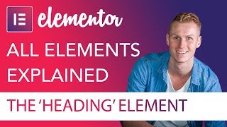 Heading Element Tutorial  Elementor [upl. by Elolcin]