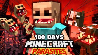 100 Days in a PARASITE INFECTED world in Hardcore Minecraft [upl. by Blodgett]