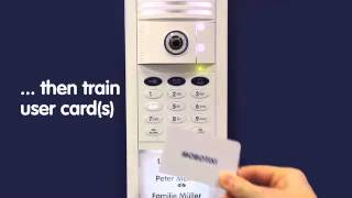 Mobotix Product Overview How to Teach in RFID Cards on T24 or T25 Door Station [upl. by Atinwahs]