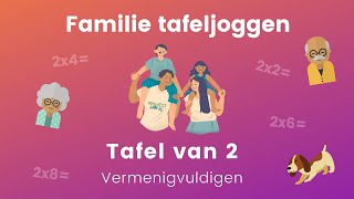 Project Move  Familie tafeljoggen  tafel van 2  vermenigvuldigen [upl. by Lim]