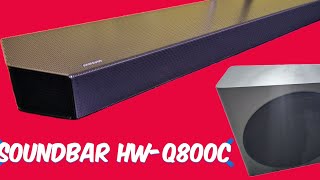 NOVO Soundbar SAMSUNG HWQ800C 512 Canais Sub 8quot WifiAlexa e Dolby Atmos  PTBR [upl. by Gilud]