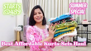 Best Affordable Summer Kurta Sets Haul l Dream Simple [upl. by Tubb]