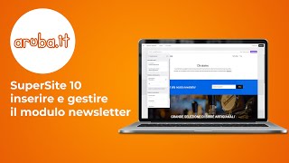 SuperSite 10  Inserire e gestire il modulo newsletter  Guida [upl. by Cilurzo320]