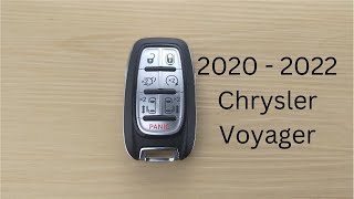 How To Replace or Change Chrysler Voyager Remote Key Fob Battery 2020  2022 [upl. by Jacobba]