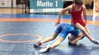 Wrestling  Ringen LM Sachsen 2024 Leipzig Jugend A U17 Freestyle 45 kg Schüßler  Brederlow [upl. by Attegroeg]