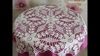 Crochet motif patterns for tablecloth Part 5 How to join motifs Diy crochet tablecloth [upl. by Vassar777]