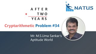 Cryptarithmetic Addition  Problem 34  AFTERTWOYEARS [upl. by Enutrof476]