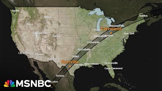 Watch Moment of totality as solar eclipse crosses the US  MSNBC [upl. by Nosro]