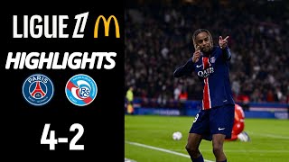 PSG vs Strasbourg 42 Résumé  Ligue 1 2024 [upl. by Anoy]