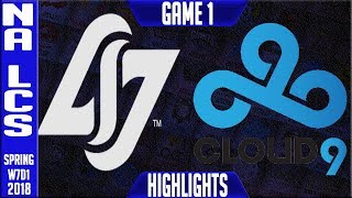 CLG vs C9 Highlights  NA LCS Week 7 Spring 2018 W7D1  CLG vs Cloud 9 Highlights [upl. by Tiffani]