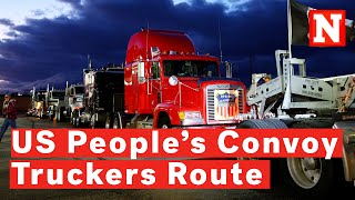 Everything To Know About The US People’s Convoy Truckers’ Route To DC [upl. by Sosthina34]