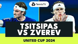 ENTERTAINING Stefanos Tsitsipas vs Alexander Zverev Highlights  United Cup 2024 [upl. by Leis]