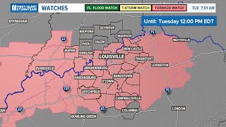 WATCH LIVE Tracking tornado watch in Louisville area [upl. by Tani41]