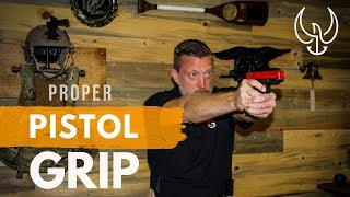 Proper Pistol Grip  Navy SEAL Teaches How to Grip a Pistol [upl. by Gemmell335]