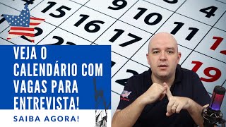 Datas para Entrevista do Visto Americano  Calendário oficial do Consulado Americano Atualizado [upl. by Candis]