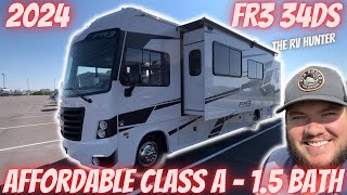 Class A MOTORHOME for Beginners  15 Bath Model  2024 FR3 34DS [upl. by Namrehs]